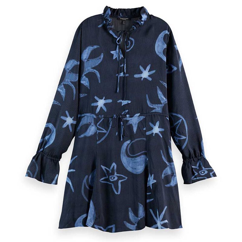 Scotch & Soda Printed Long Sleeve Mini Dress image number 2